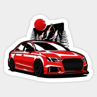 Red A3 RS3 Front Sticker